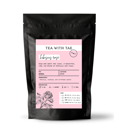 Tea with Tae Hibiscus Rose Herbal Tea Pouch