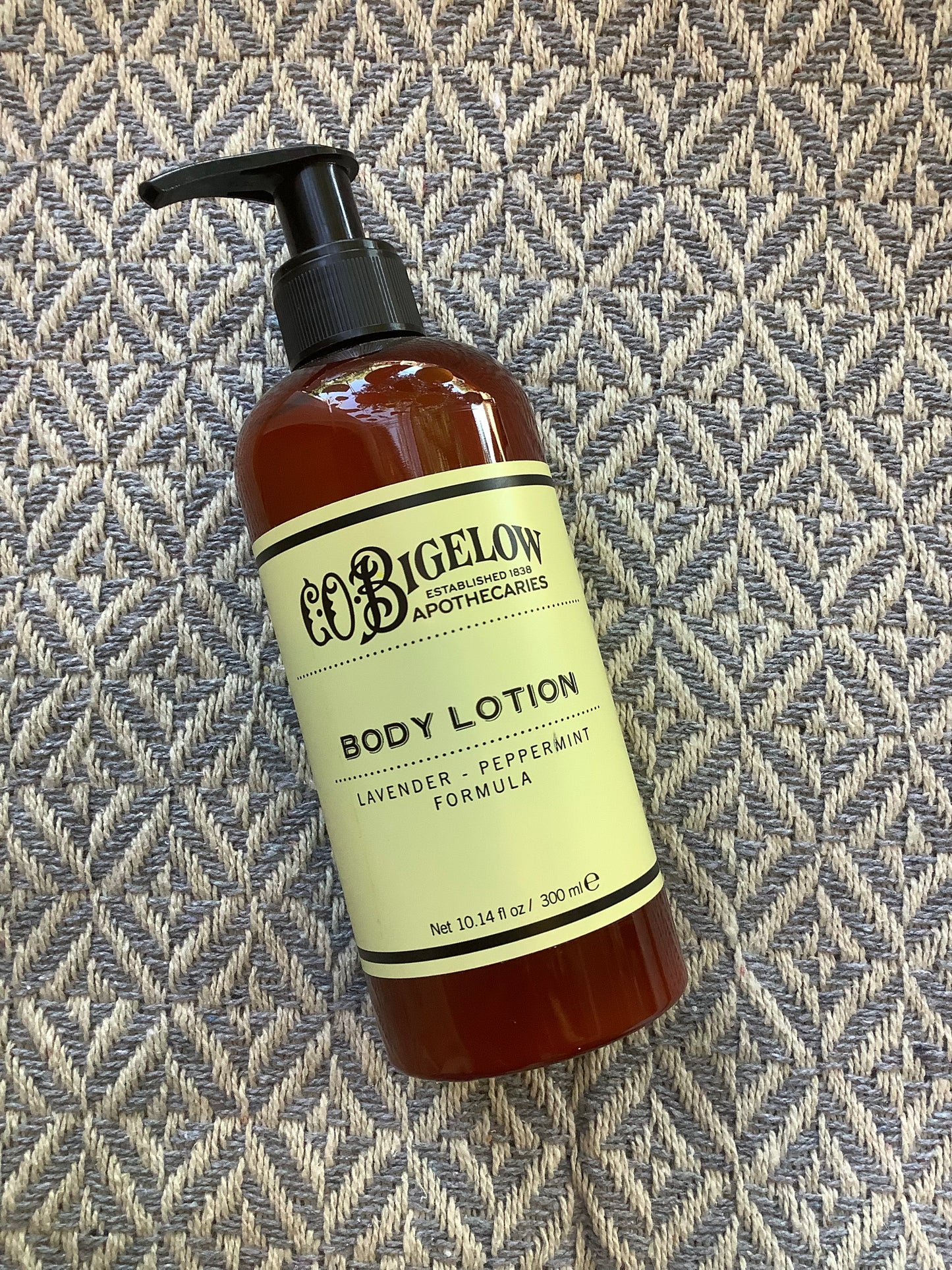 of C.O. Bigelow body lotion