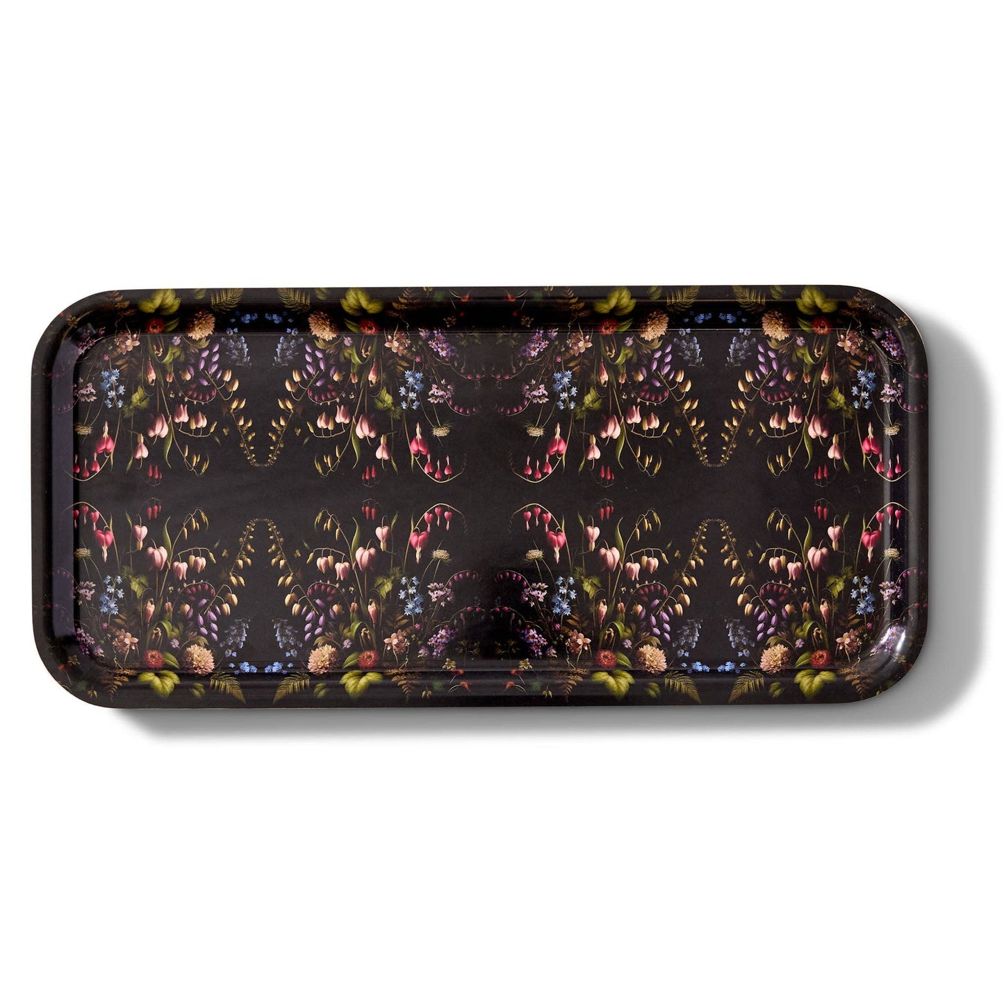 Bleeding Hearts Narrow Birchwood Tray | Wooden Serving Tray