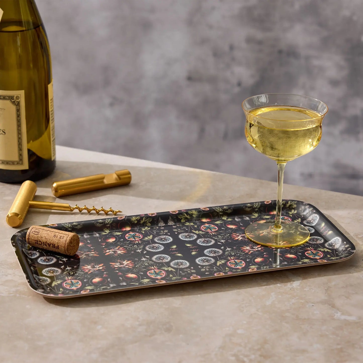 Dandelions Narrow Birchwood Tray | Rectangle Serving Tray