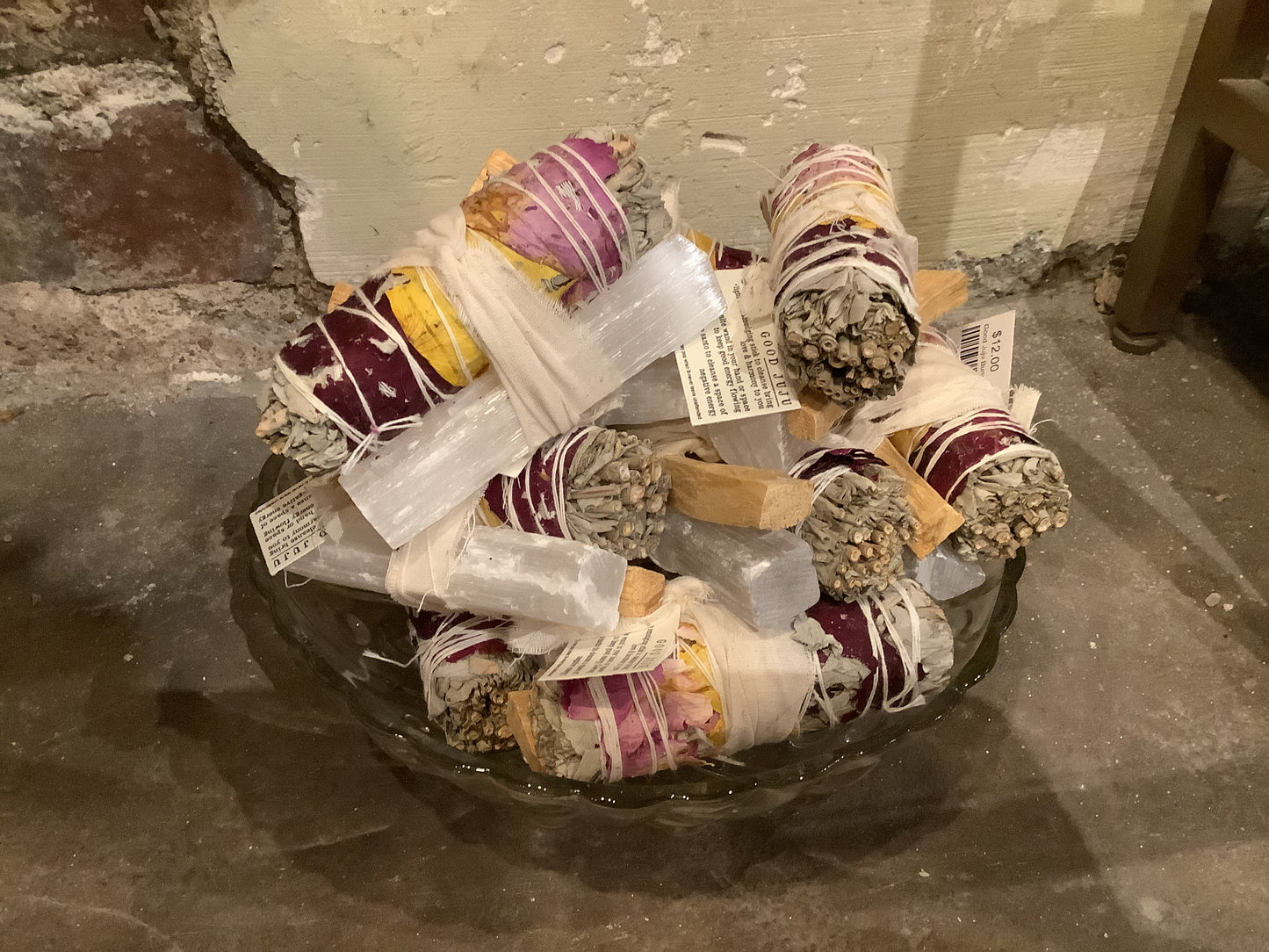 bowl of sage bundles 